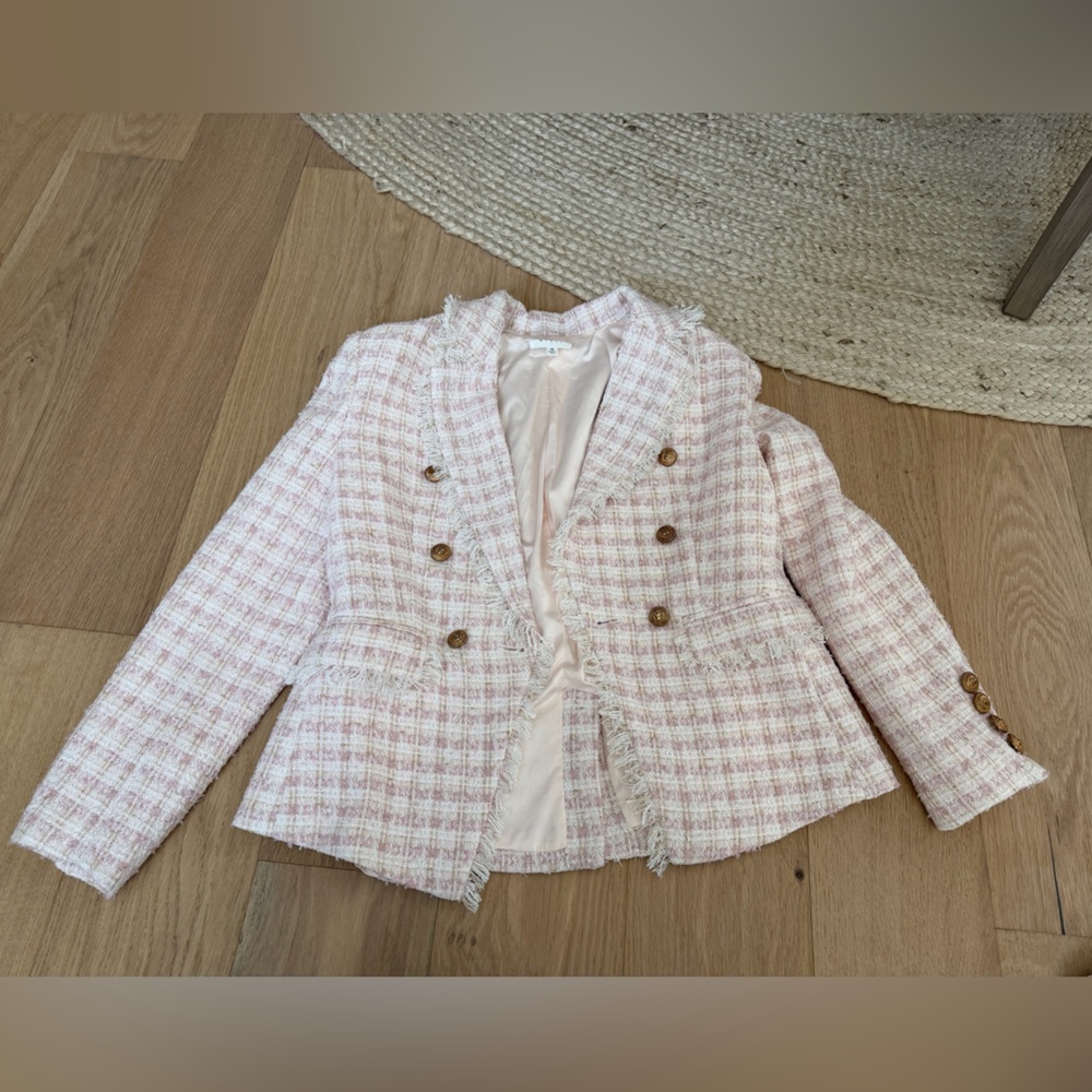 Vici Light Pink Tweed Kids Blazer